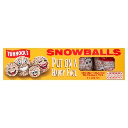 Tunnock's Snowballs Coconut Covered Marshmallows 4 x 30g